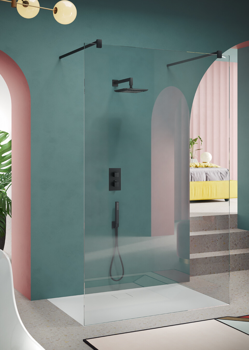 Ducha con griferia l&iacute;nea Seven