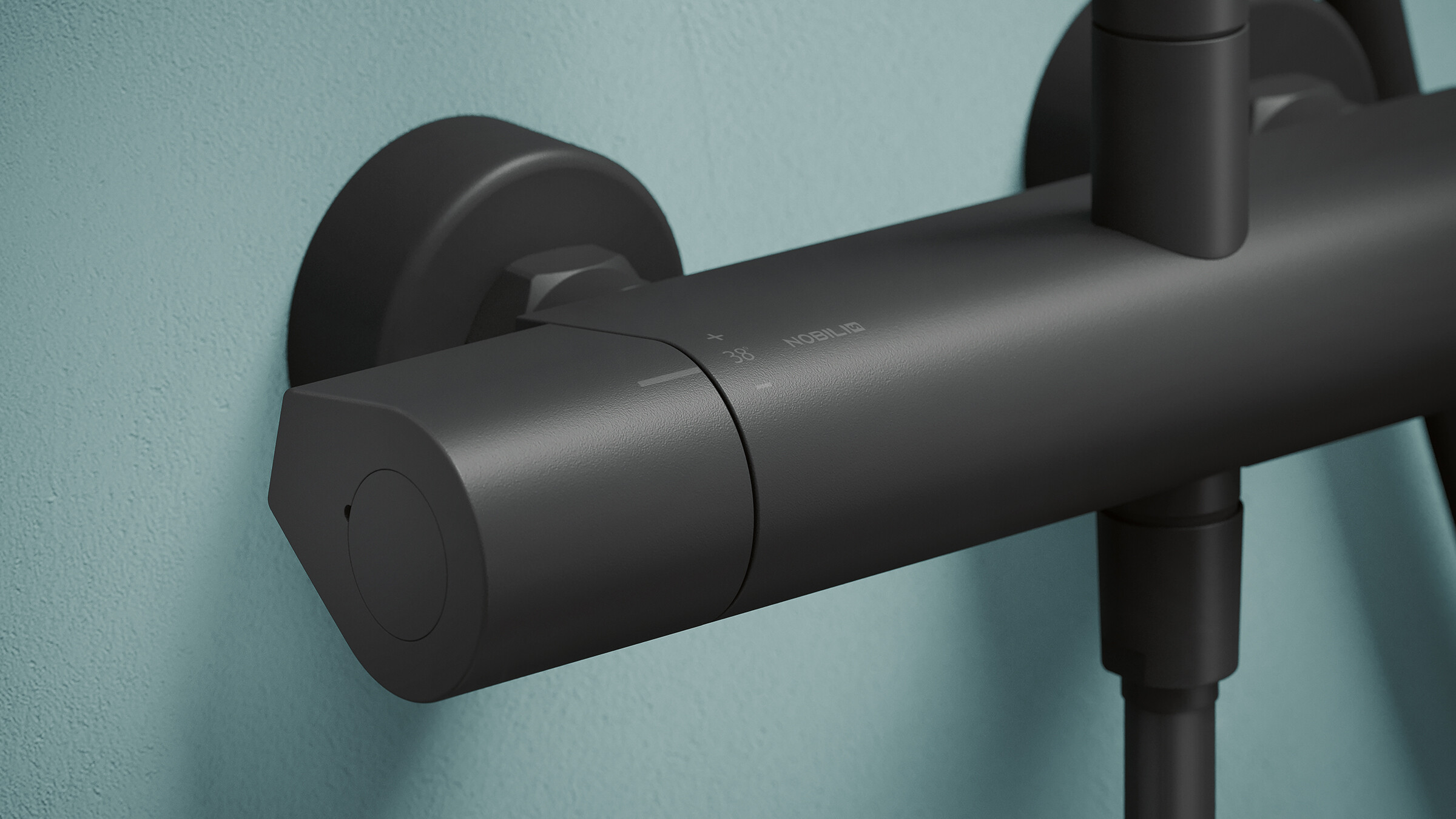 Vista en detalle de griferia Seven Mora Mate