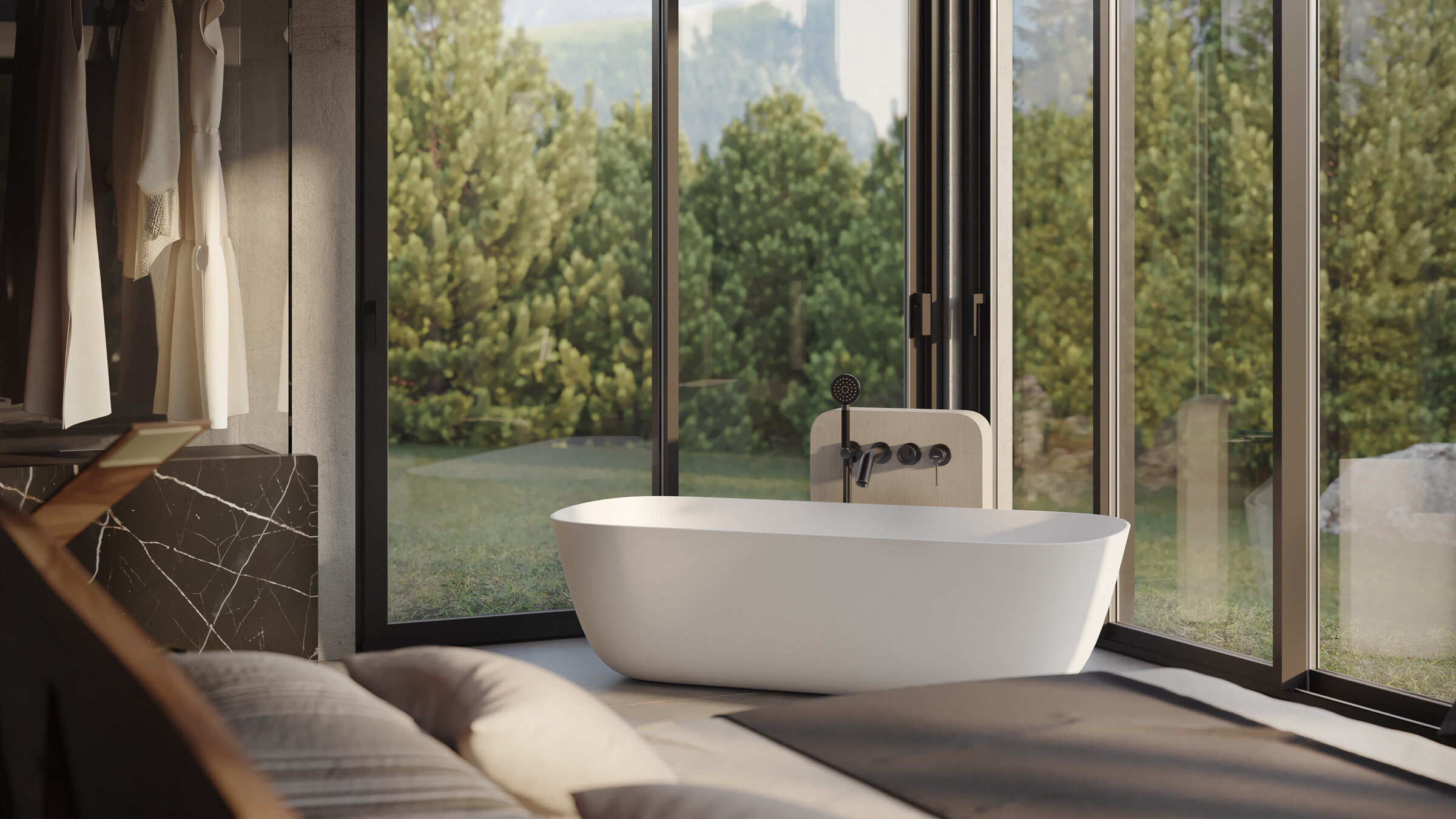 Vista de ba&ntilde;era con Griferia Sole