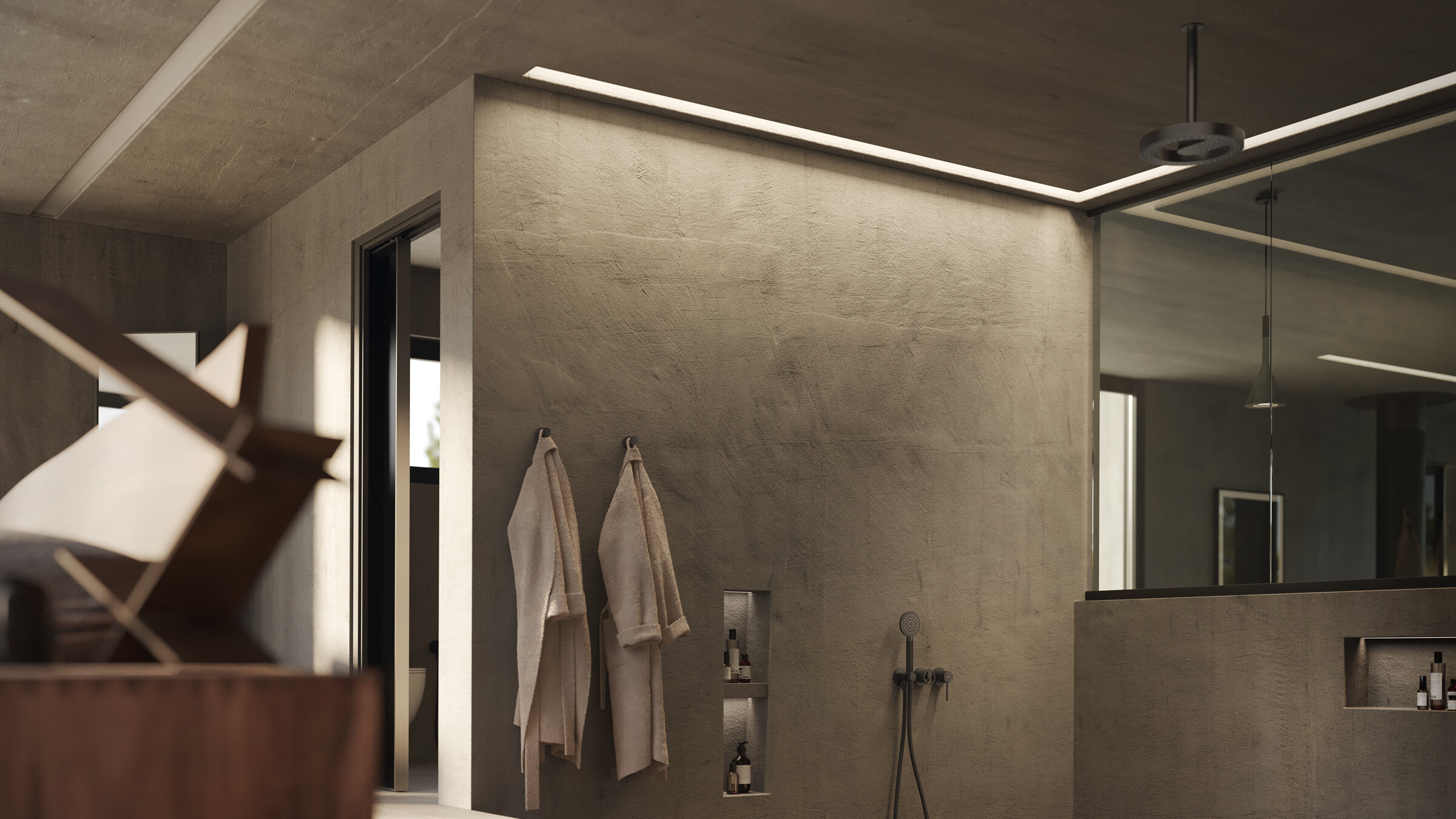 Vista de ba&ntilde;era con ducha grifer&iacute;a Sole