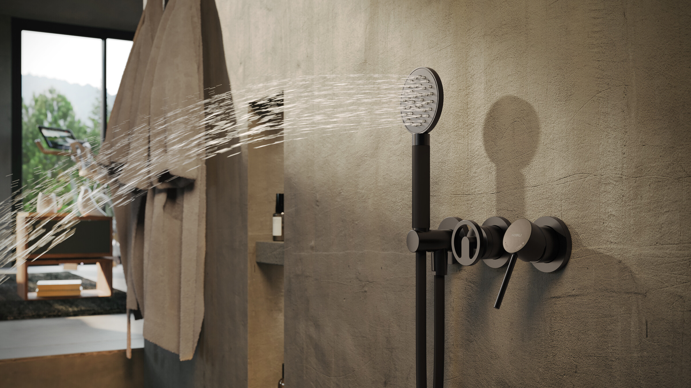 Vista de griferia en ba&ntilde;era Sole